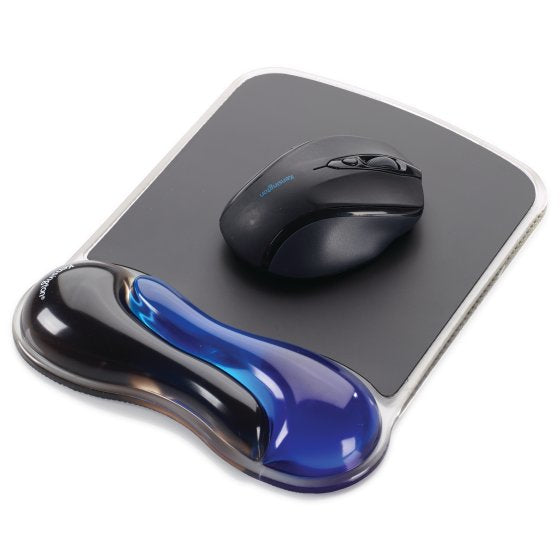 Kensington Repose-poignet en gel pour tapis à souris duo - bleu