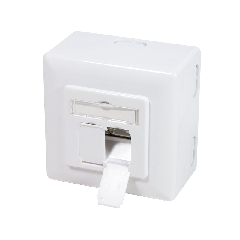 LogiLink NP0039A prise de courant RJ-45 Métallique, Blanc