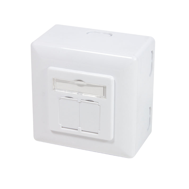 LogiLink NP0039A prise de courant RJ-45 Métallique, Blanc