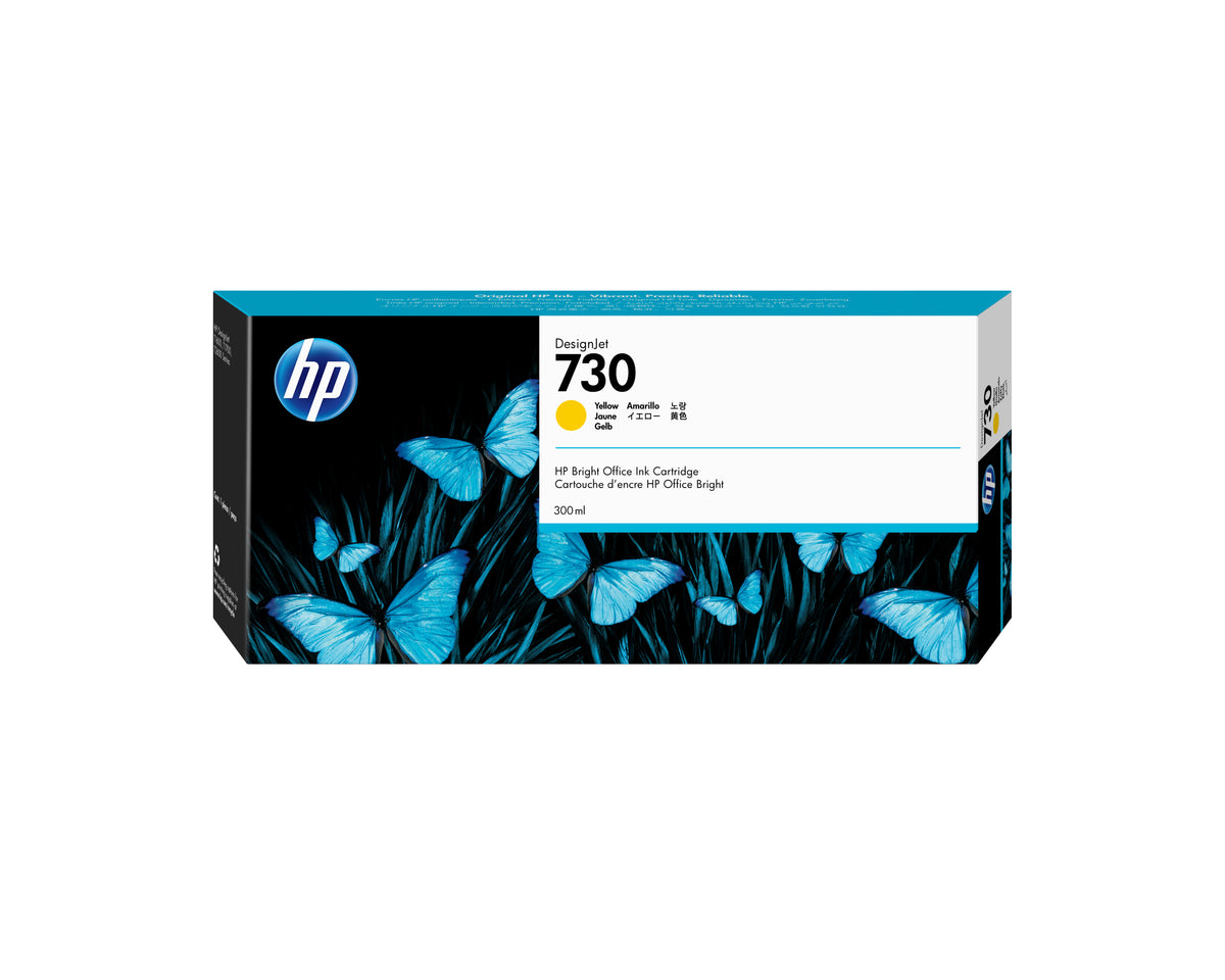 HP Cartouche d'encre 730 DesignJet Jaune, 300 ml