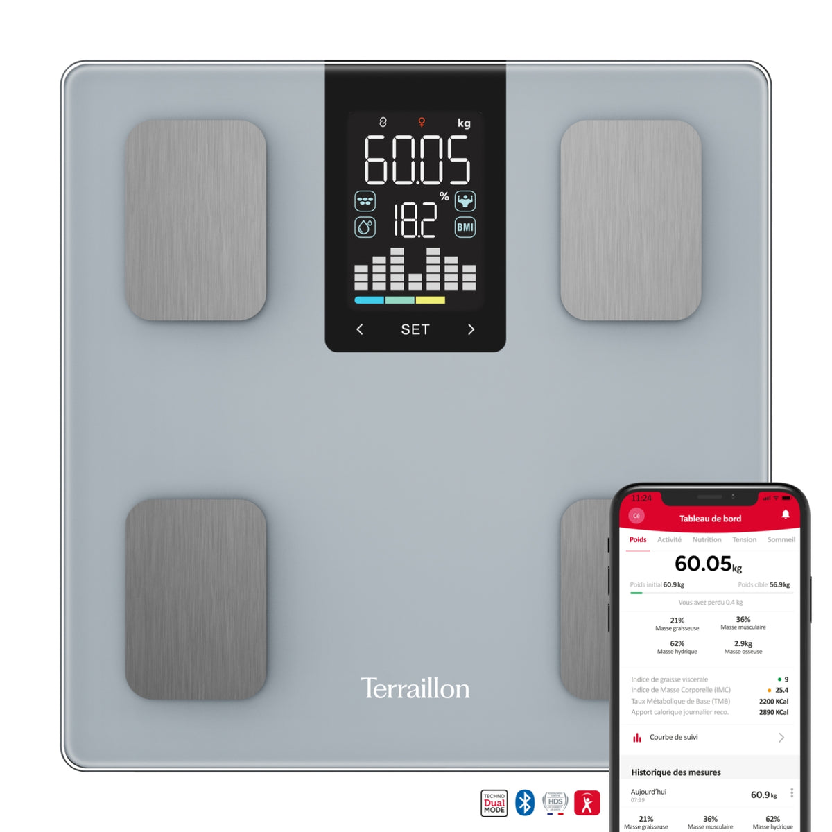Terraillon Impédancemètre connecté - EVO FIT