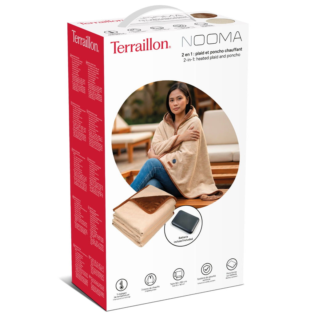 Terraillon Plaid & Poncho chauffant 2-en1 - NOOMA