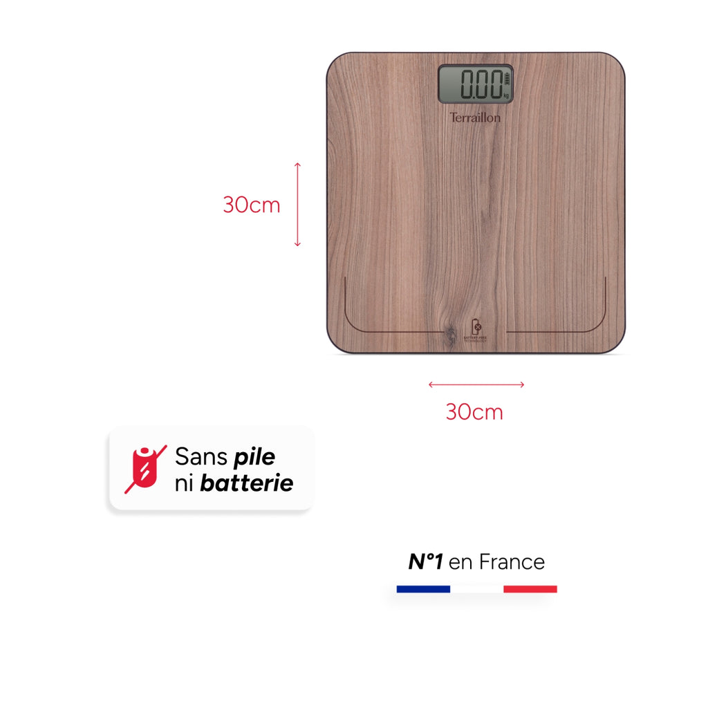 Terraillon Pèse-personne Power Free Natura Walnut