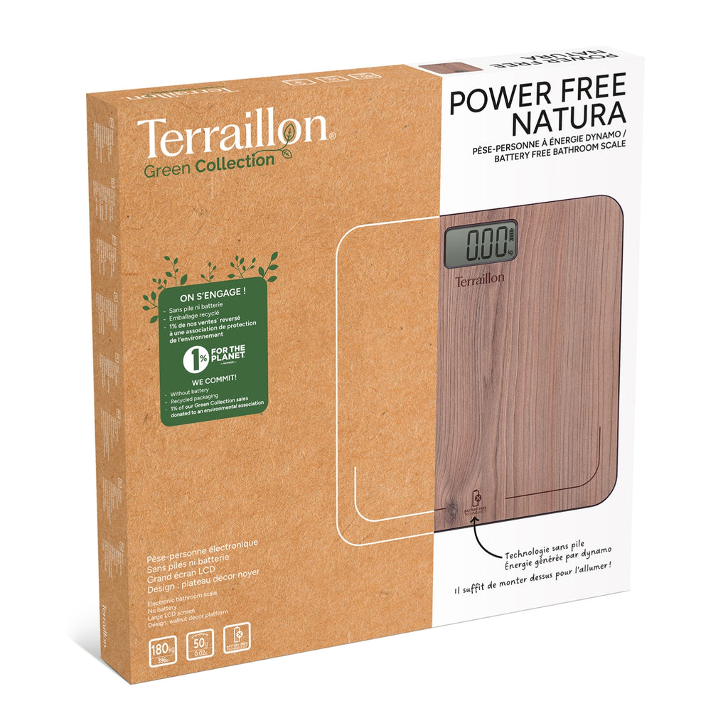 Terraillon Pèse-personne Power Free Natura Walnut
