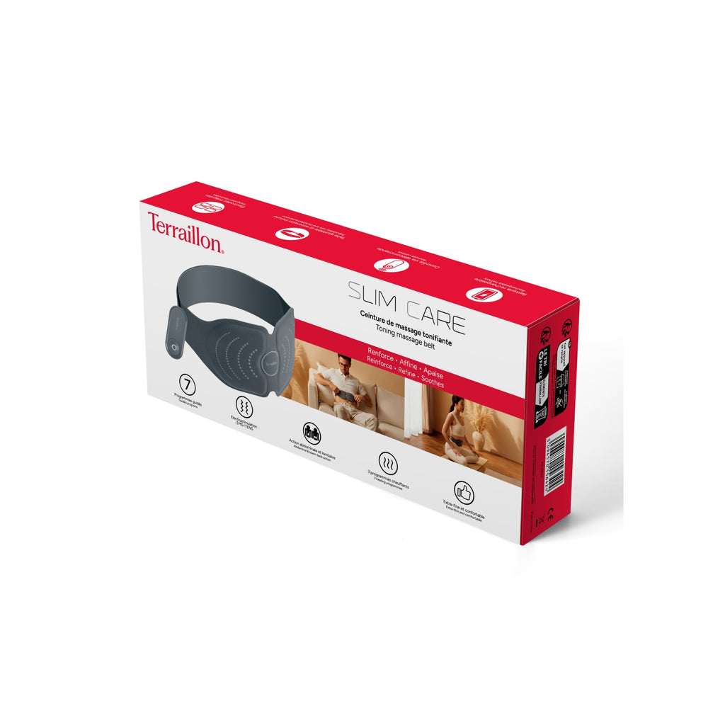 Terraillon Ceinture massante par électrostimulation Slim Care Gris