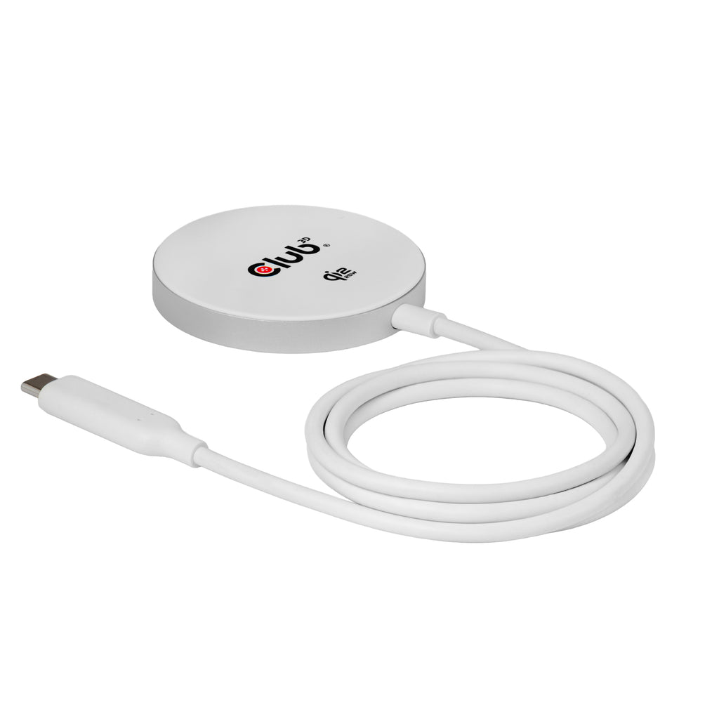 CLUB3D CAC-3026 chargeur d'appareils mobiles Téléphone portable, Smartphone Blanc USB Recharge sans fil Charge rapide Intérieure