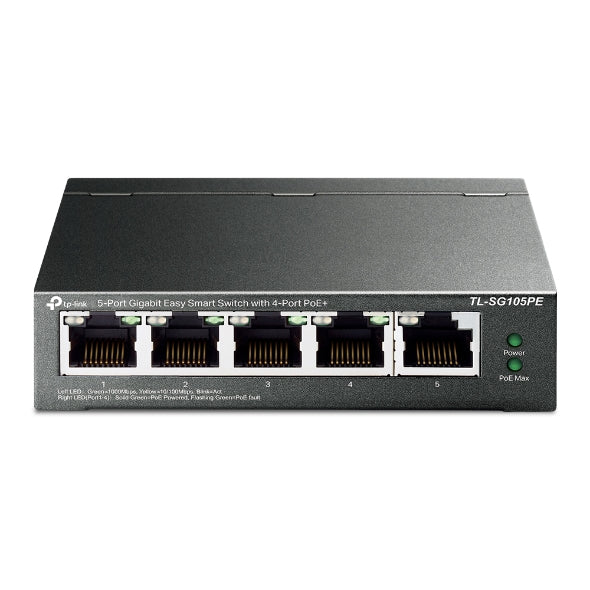 TP-Link TL-SG105PE commutateur réseau Géré L2 Gigabit Ethernet (10/100/1000) Connexion Ethernet, supportant l'alimentati