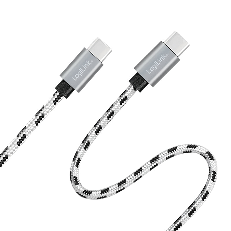 LogiLink CU0200 câble USB USB 2.0 USB C 0,48 Gbit/s Noir, Blanc