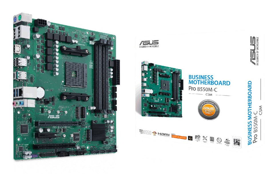 ASUS PRO B550M-C/CSM AMD B550 Emplacement AM4 micro ATX