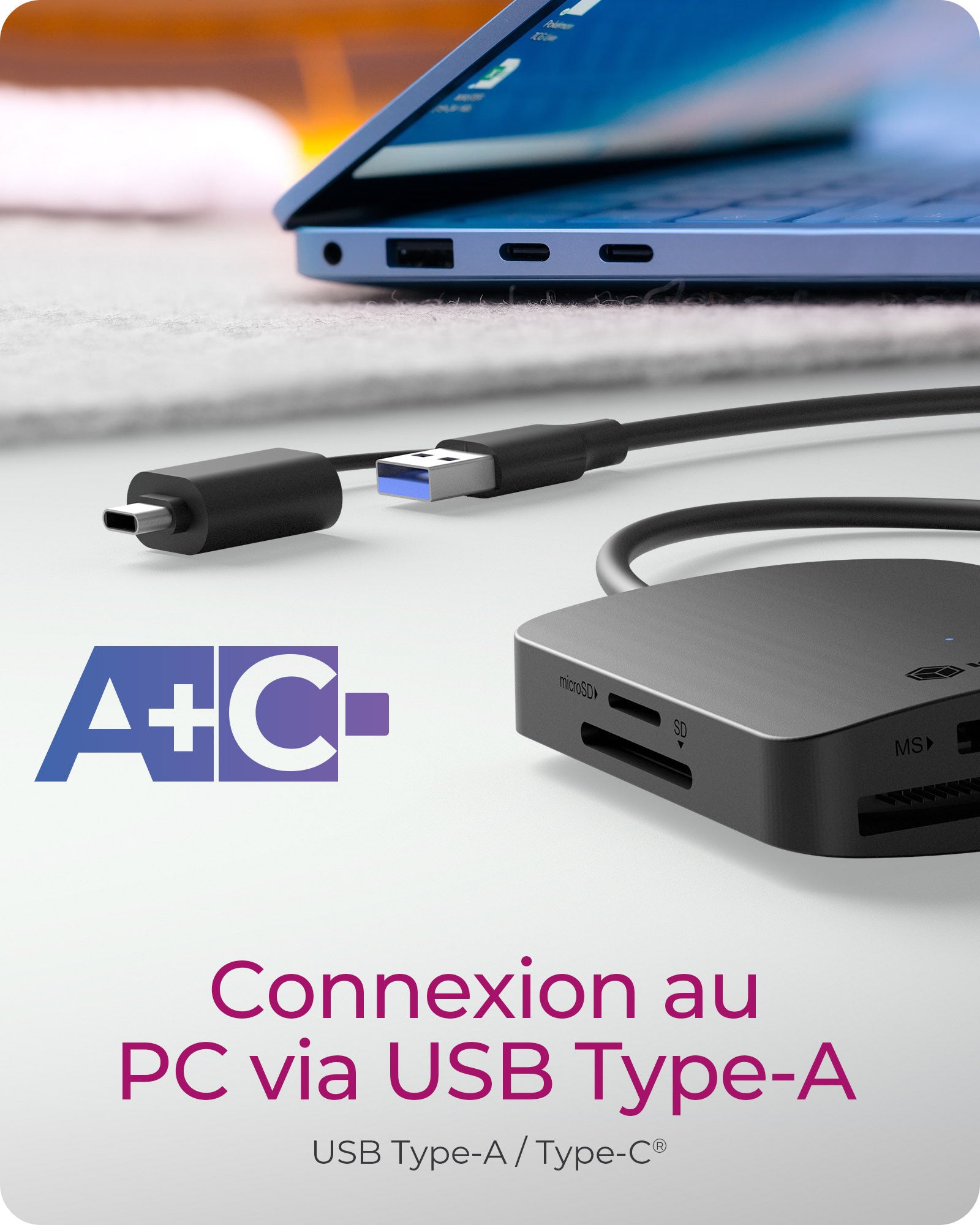 ICY BOX IB-CR302-CU3 lecteur de carte mémoire USB 3.2 Gen 1 (3.1 Gen 1) Type-A Noir