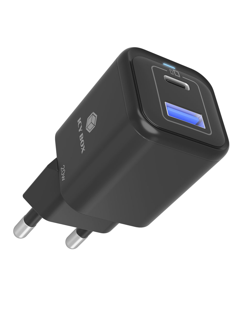 ICY BOX IB-PS1020-PD Universel Noir Secteur Charge rapide Intérieure
