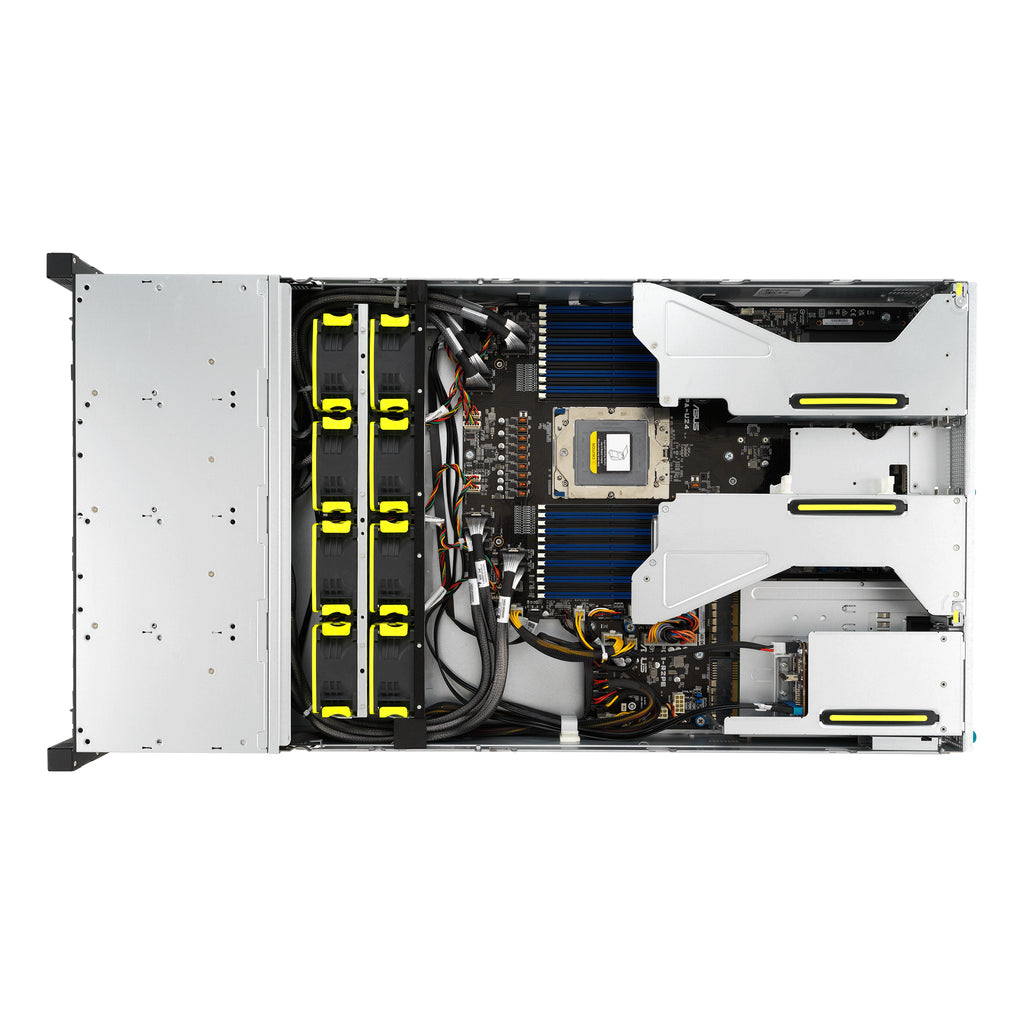 ASUS RS521A-E12-RS24U Socket SP5 Rack (2 U) Noir, Argent