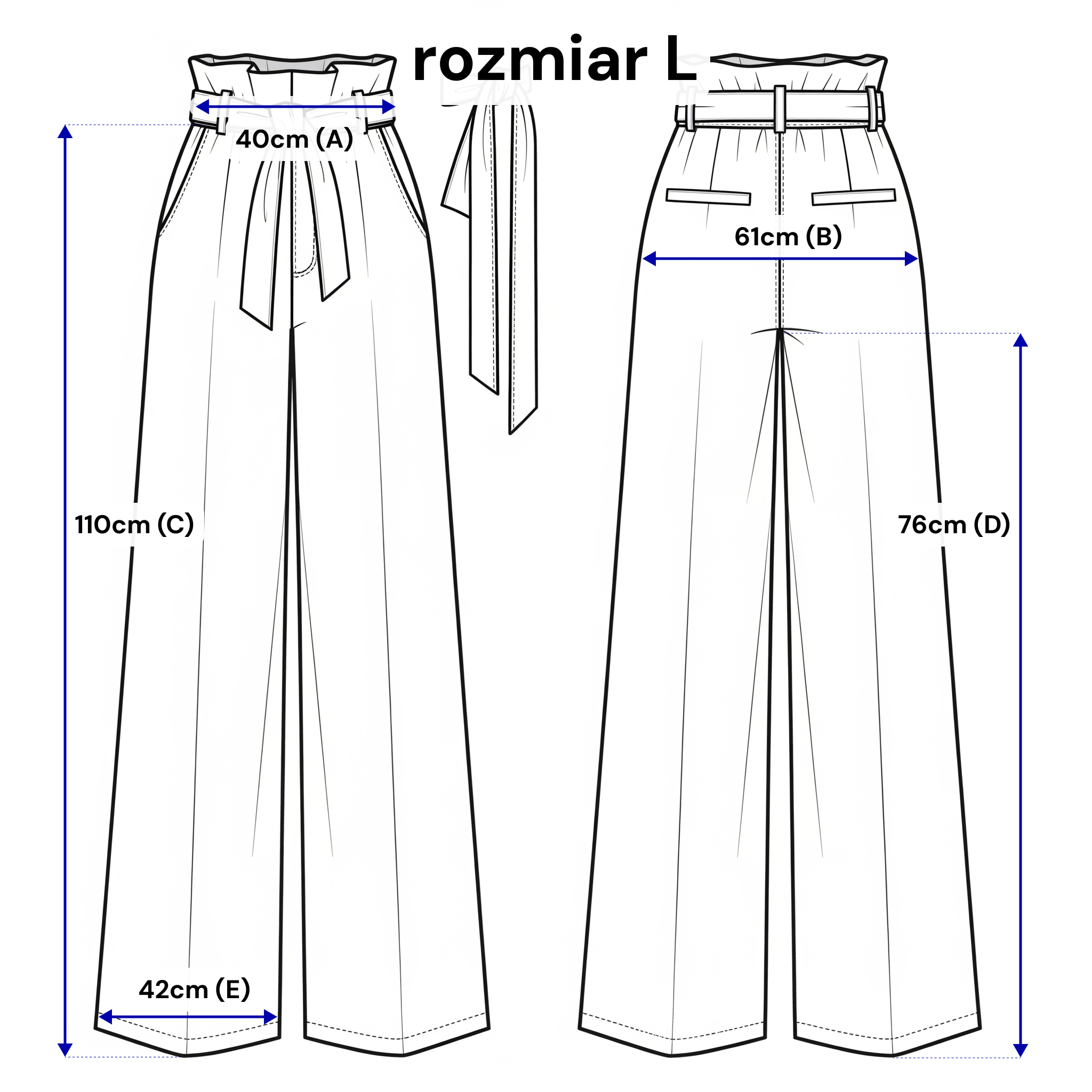 Pantalon large à plis et ceinture - coupe élégante en viscose