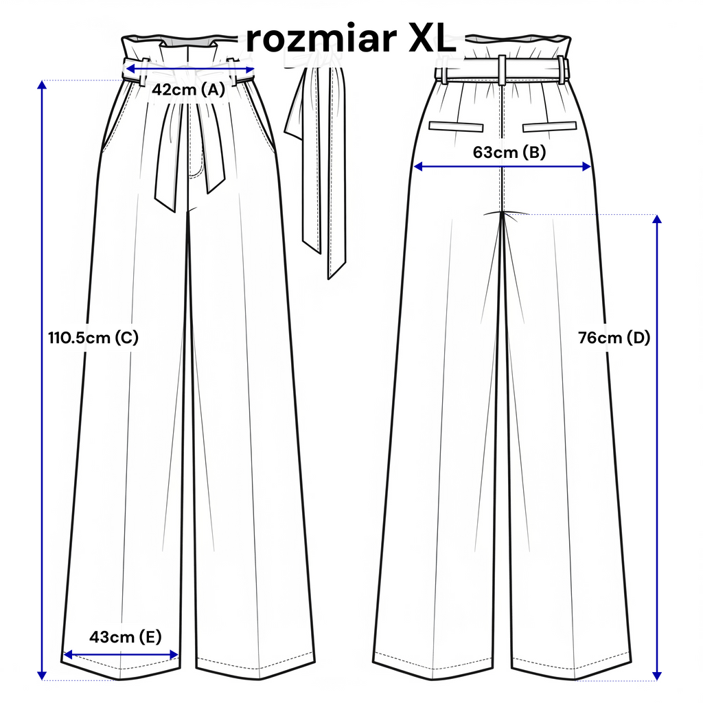 Pantalon large à plis et ceinture - coupe élégante en viscose