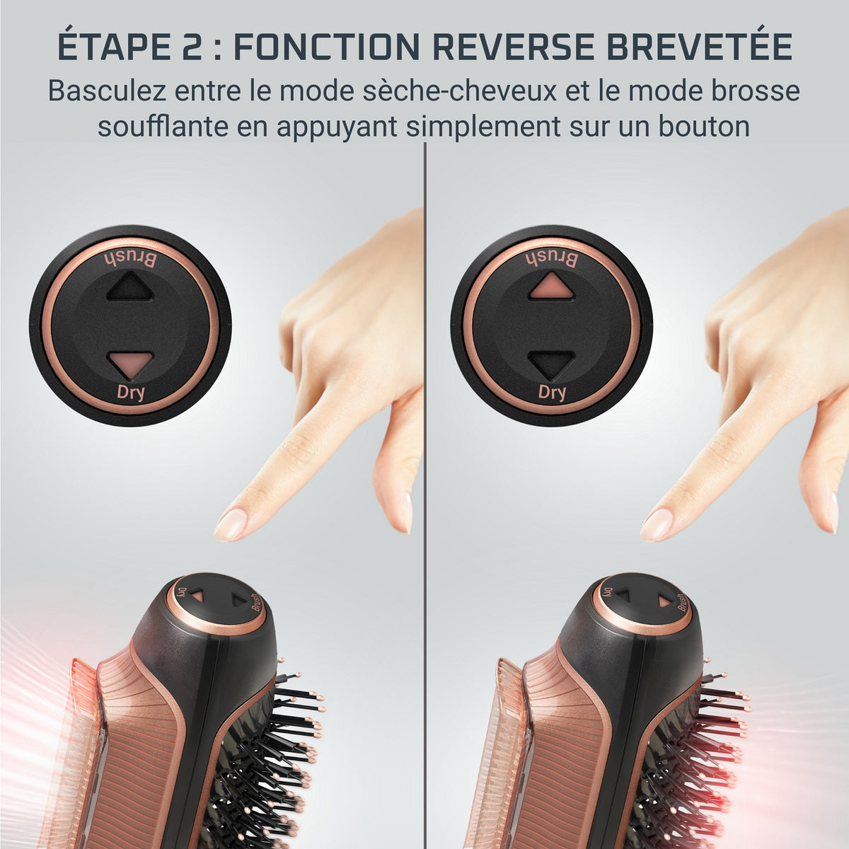 Calor Brosse souflante 2 en 1 Brosse soufflante - Reverso CF9840C0