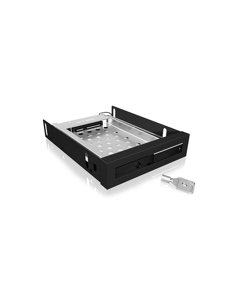 ICY BOX IB-2217StS 8,89 cm (3.5") Plateau de stockage de disques Noir