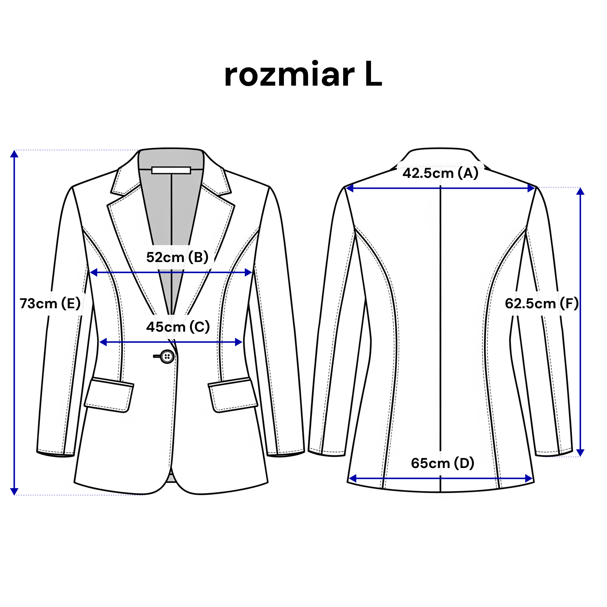 Veste ajustée pour femme, à revers et à un bouton
