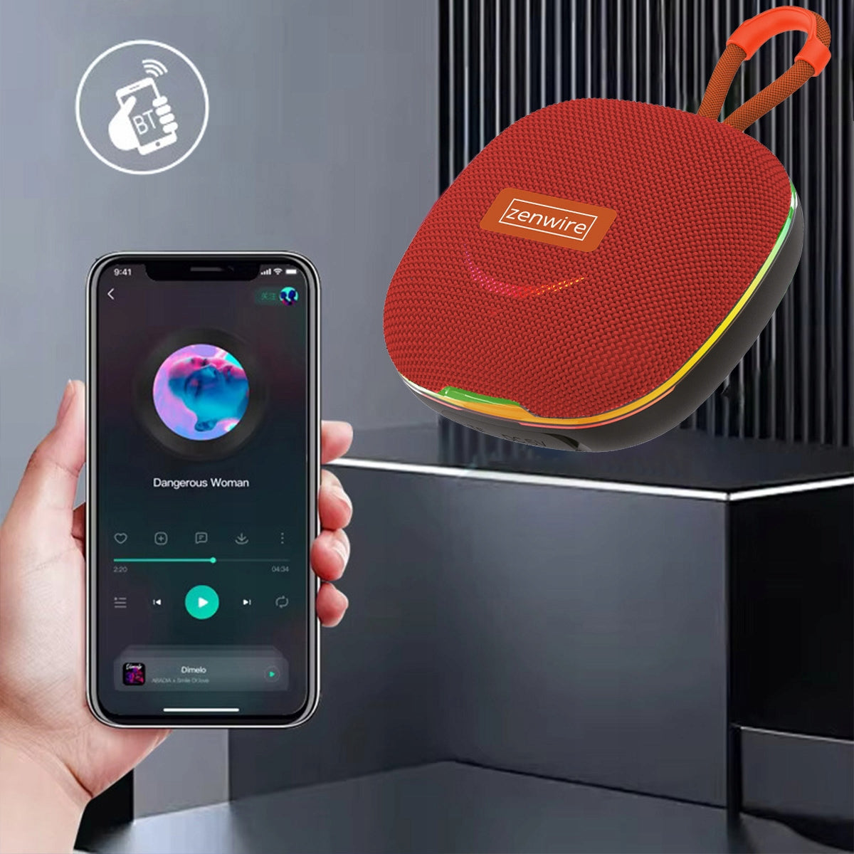 Mini enceinte Bluetooth portable sans fil avec radio FM et lecteur MP3, 13 W, Zenwire BS-07