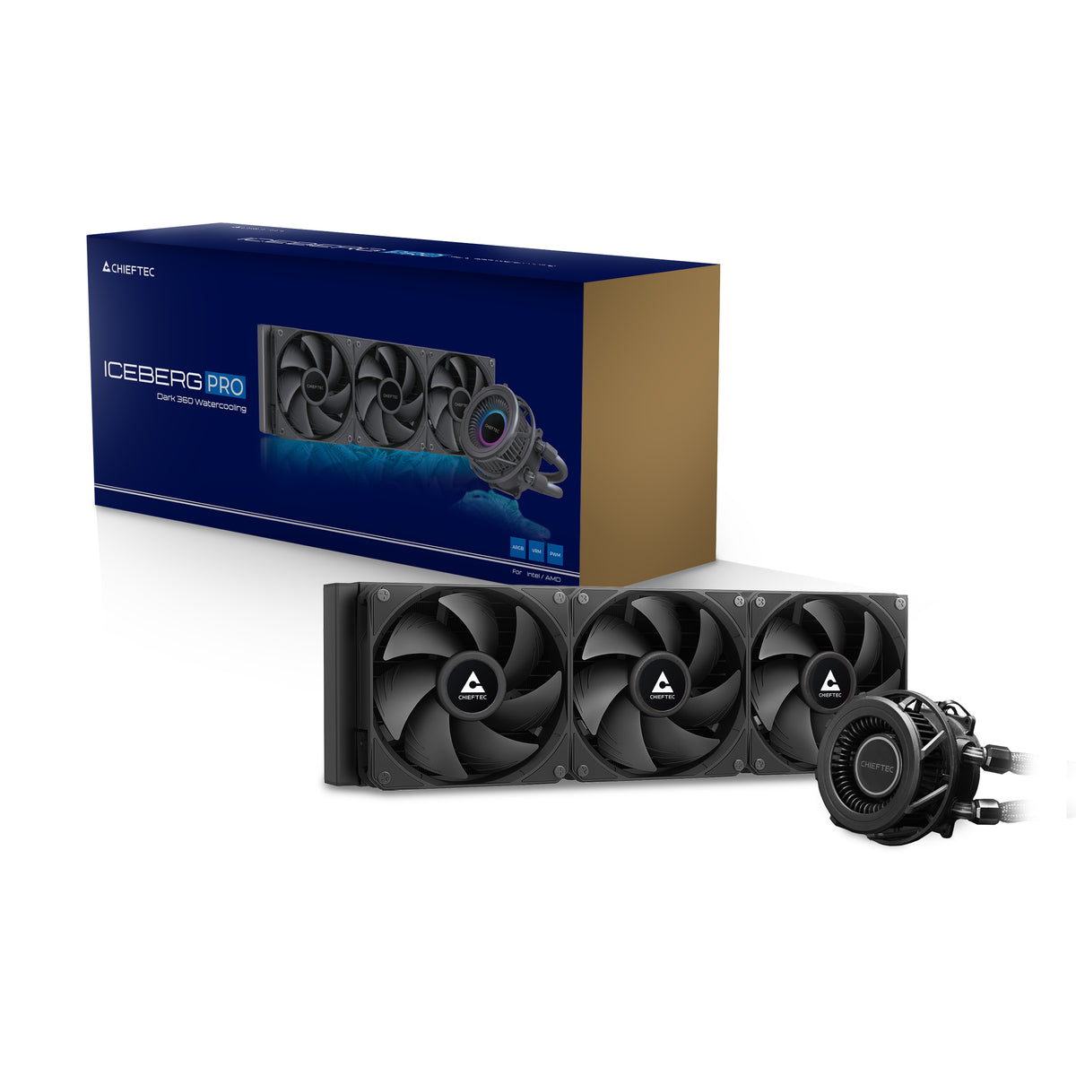Chieftec CLC-360-VRM-BLK système de refroidissement d’ordinateur Boitier PC Refroidisseur de liquide tout-en-un 12 cm No