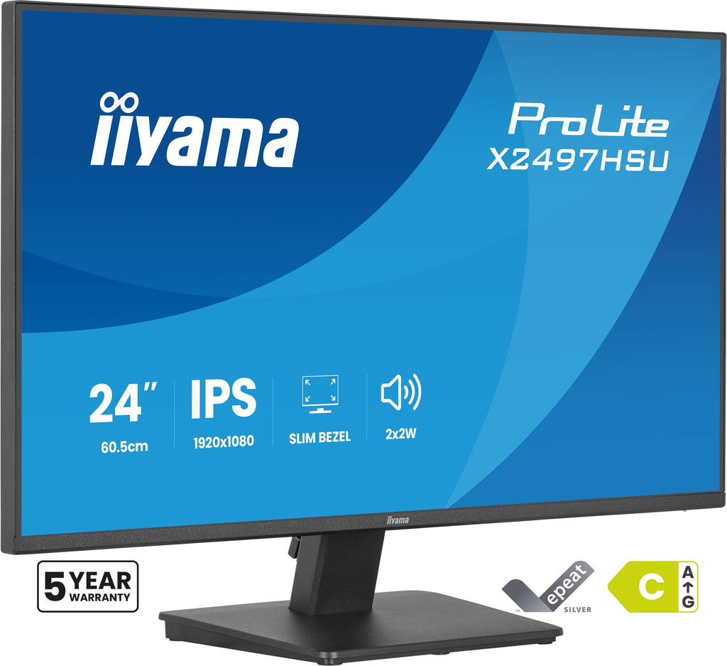 iiyama ProLite X2497HSU-B1 Écran PC 60,5 cm (23.8") Full HD 1920 x 1080 LED Noir