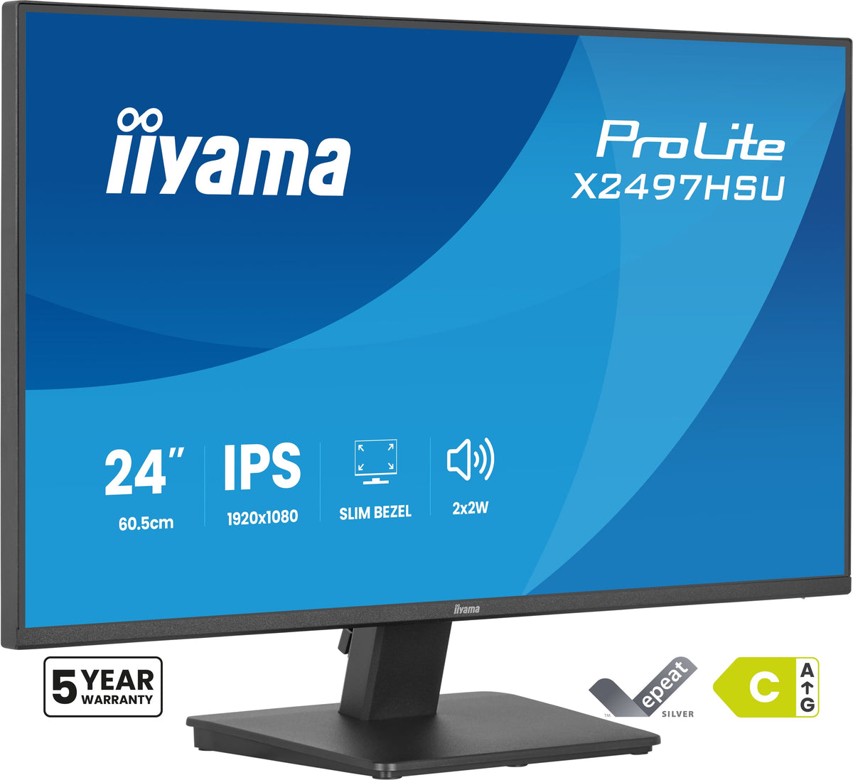 iiyama ProLite X2497HSU-B1 Écran PC 60,5 cm (23.8") Full HD 1920 x 1080 LED Noir