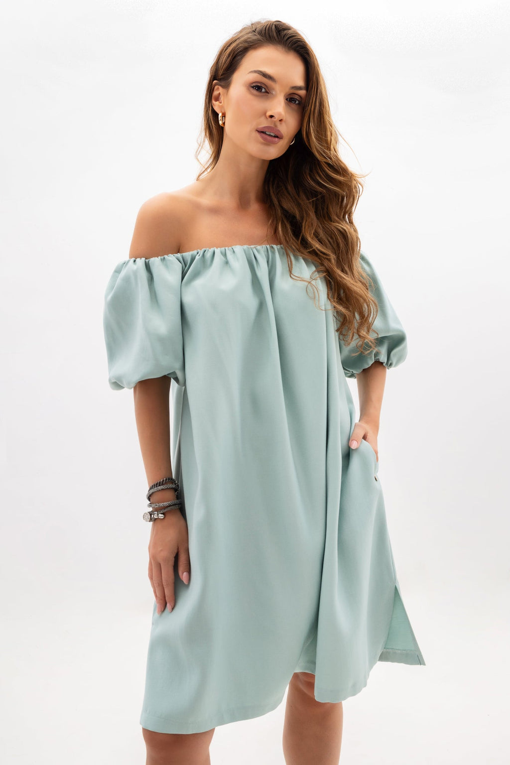 Robe espagnole à élastique et poches