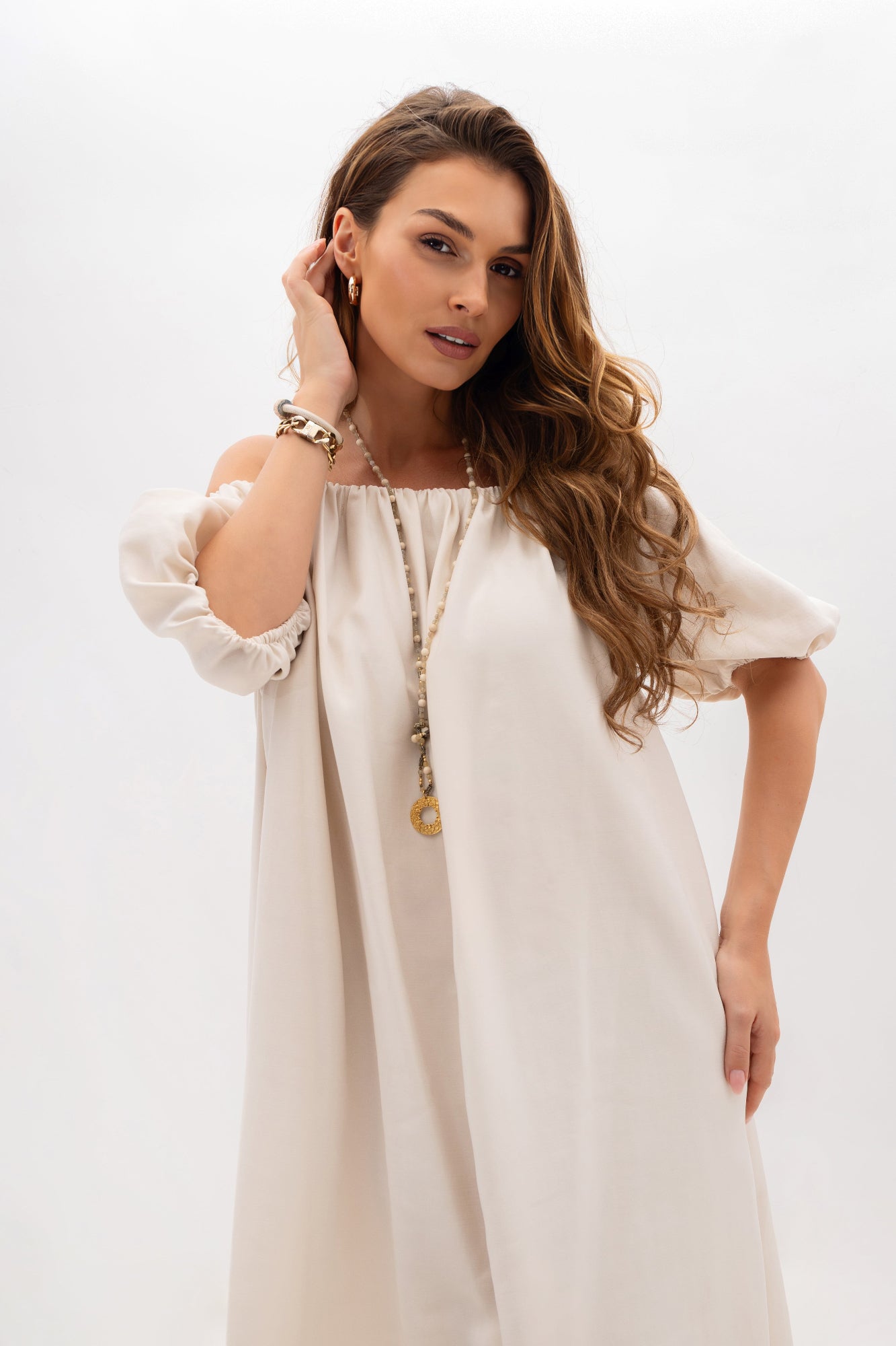 Robe espagnole à élastique et poches