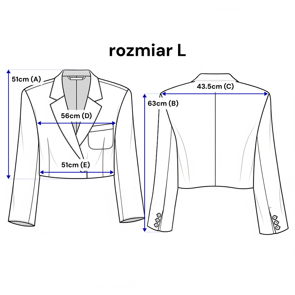 Veste courte à double boutonnage - coupe ample