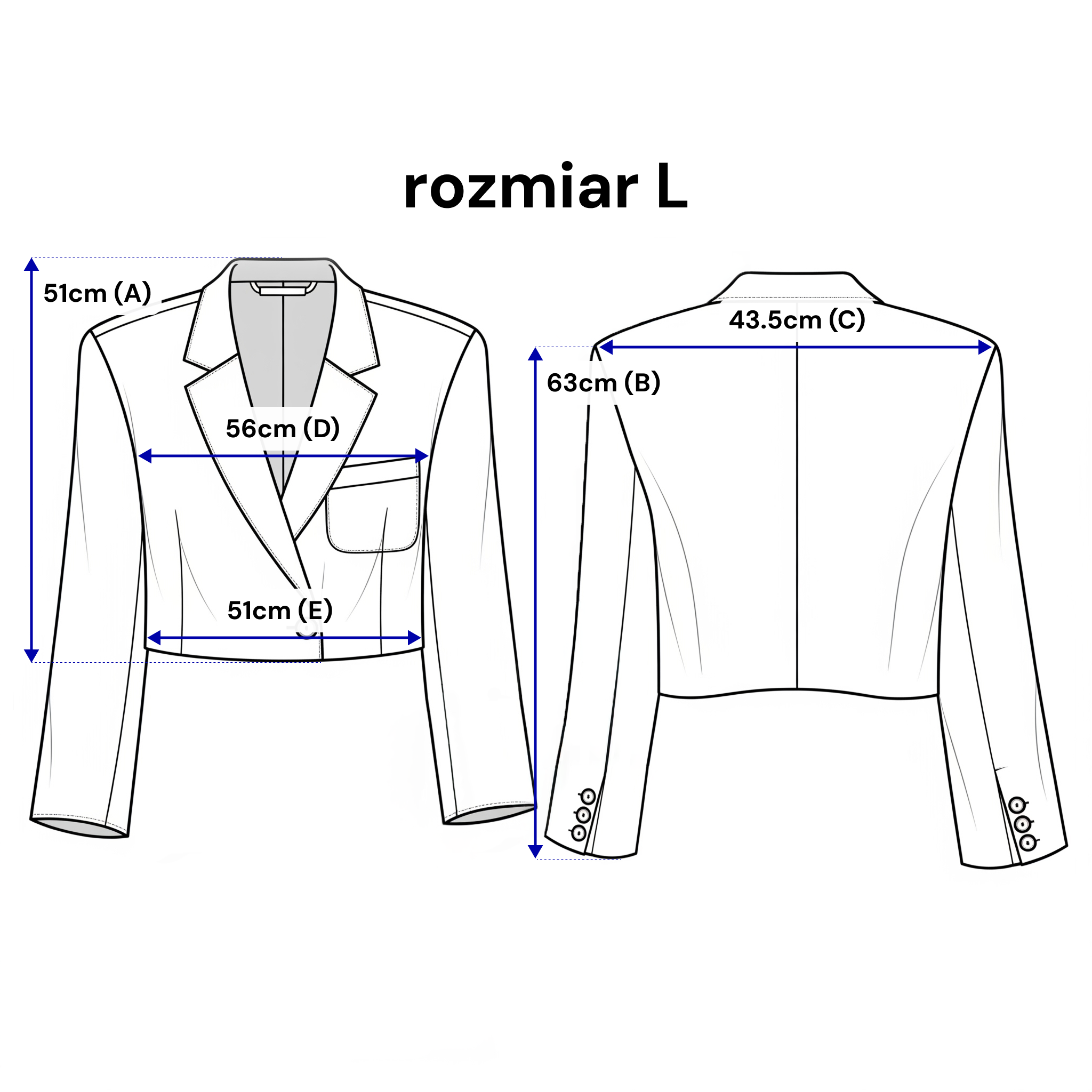 Veste courte à double boutonnage - coupe ample