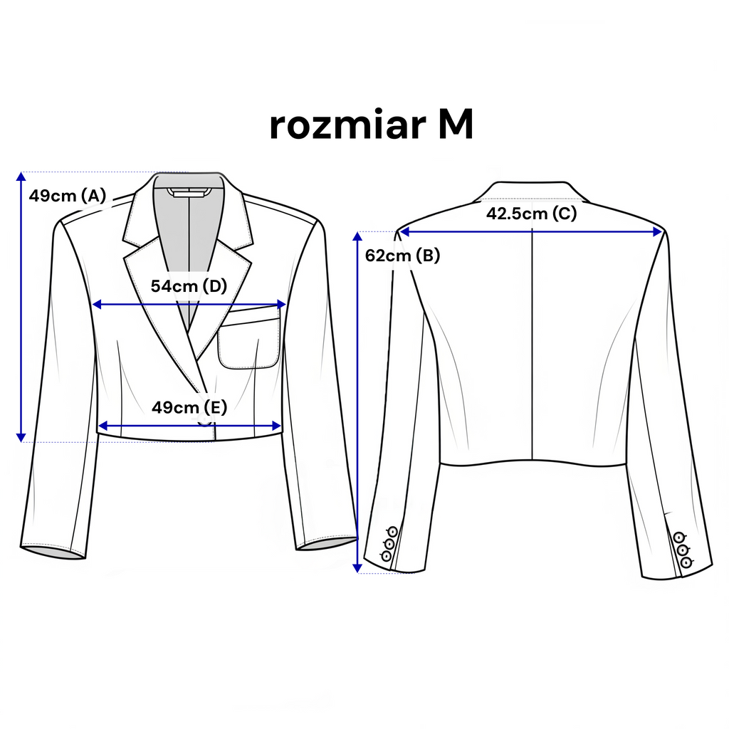 Veste courte à double boutonnage - coupe ample