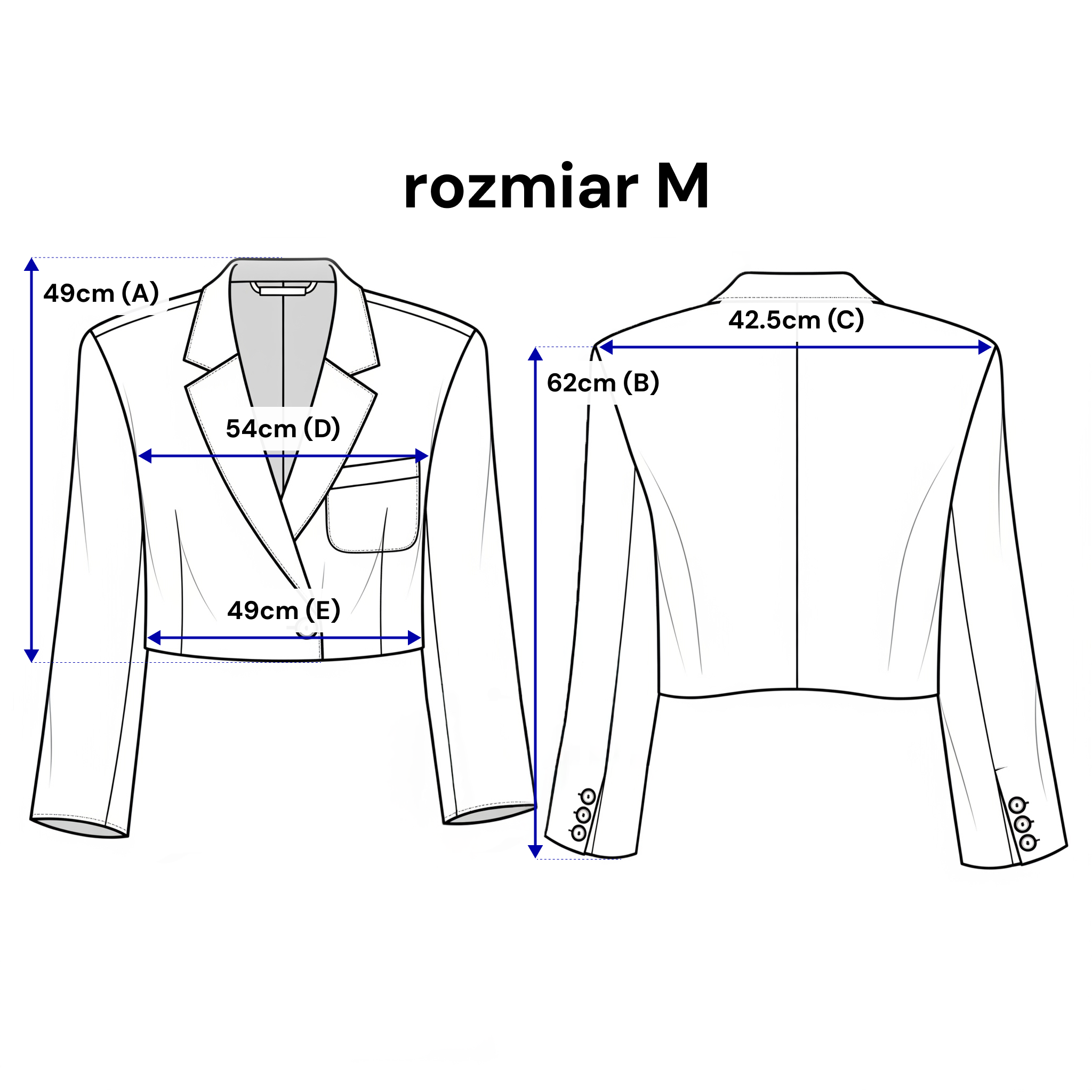 Veste courte à double boutonnage - coupe ample