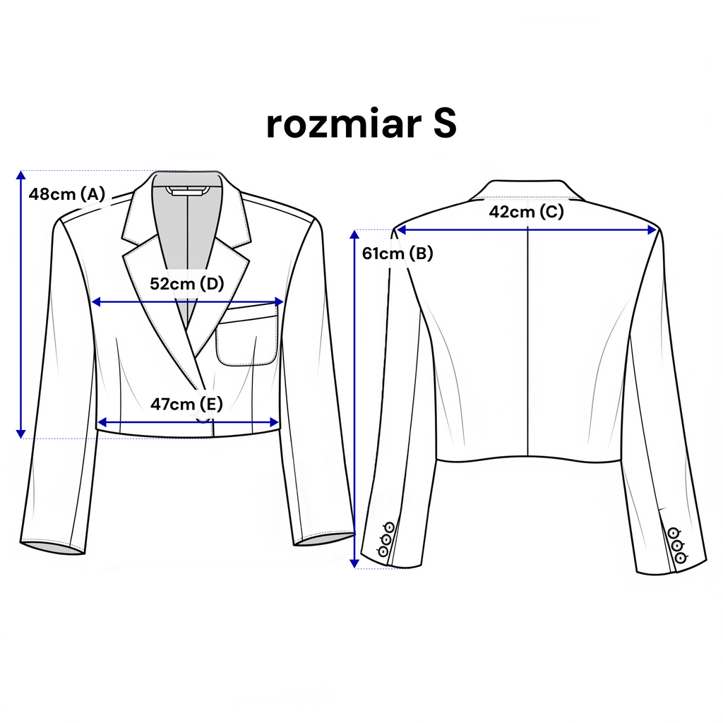 Veste courte à double boutonnage - coupe ample