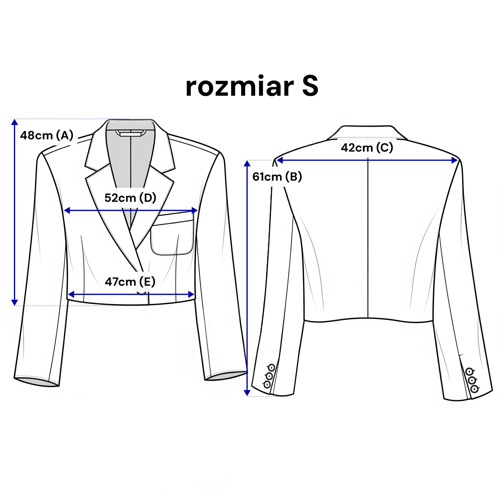 Veste courte à double boutonnage - coupe ample