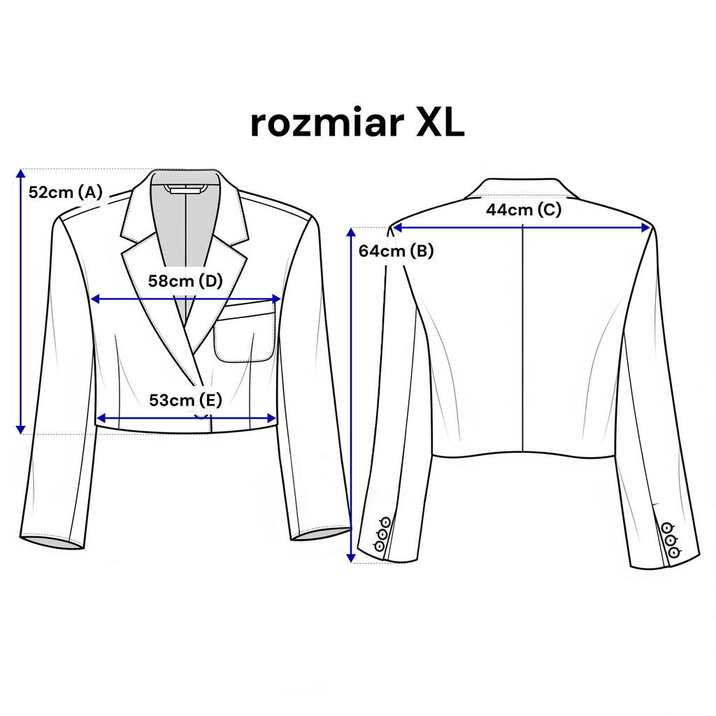 Veste courte à double boutonnage - coupe ample