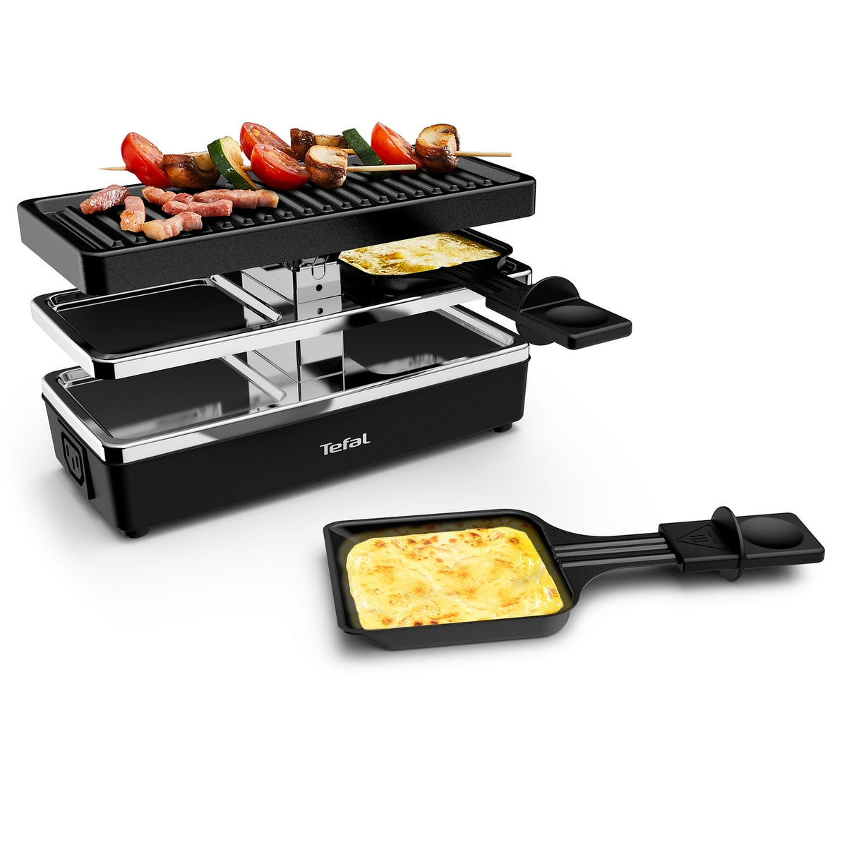 Tefal Appareil à raclette et gril 2 personnes Plug & Share RE230812