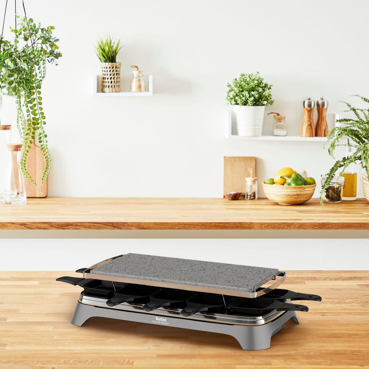 Tefal Appareil à raclette et Pierrade 10 personnes PR457B12
