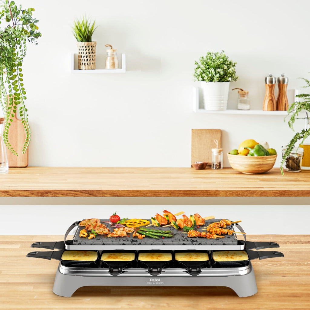 Tefal Appareil à raclette et Pierrade 10 personnes PR457B12
