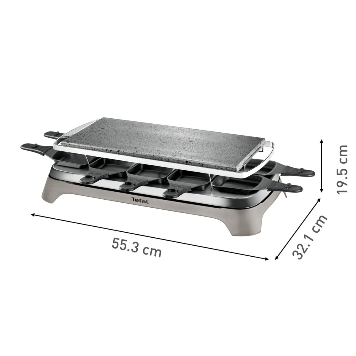 Tefal Appareil à raclette et Pierrade 10 personnes PR457B12