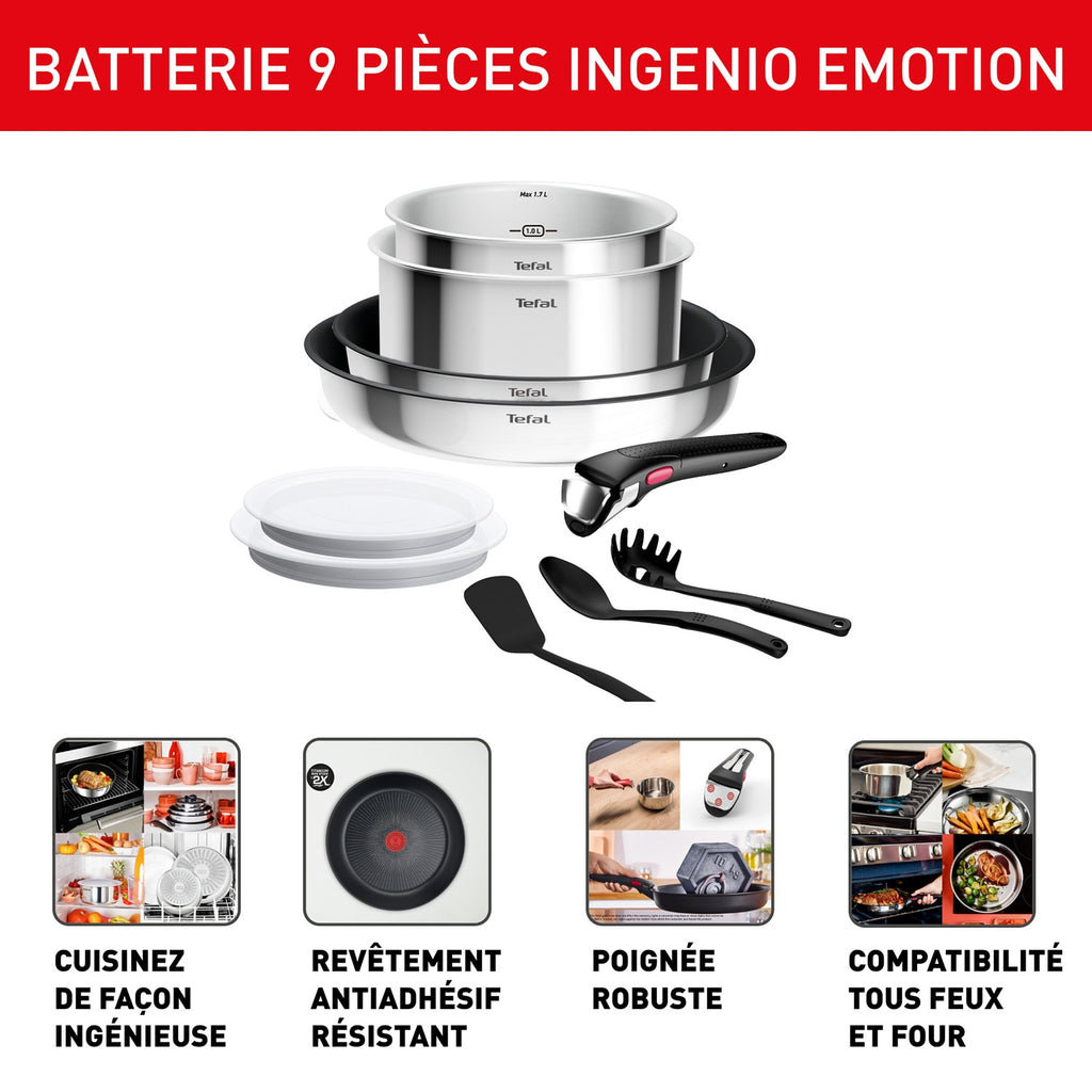 Tefal Batterie de Cuisine Ingenio Emotion 10 pièces