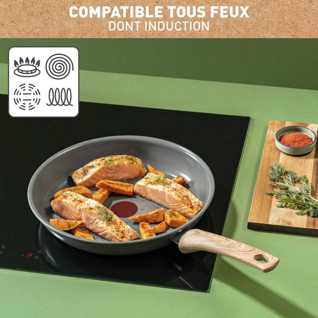 Tefal Poêle 28cm Aluminium Revêtement Anti-adhésif Induction Renew