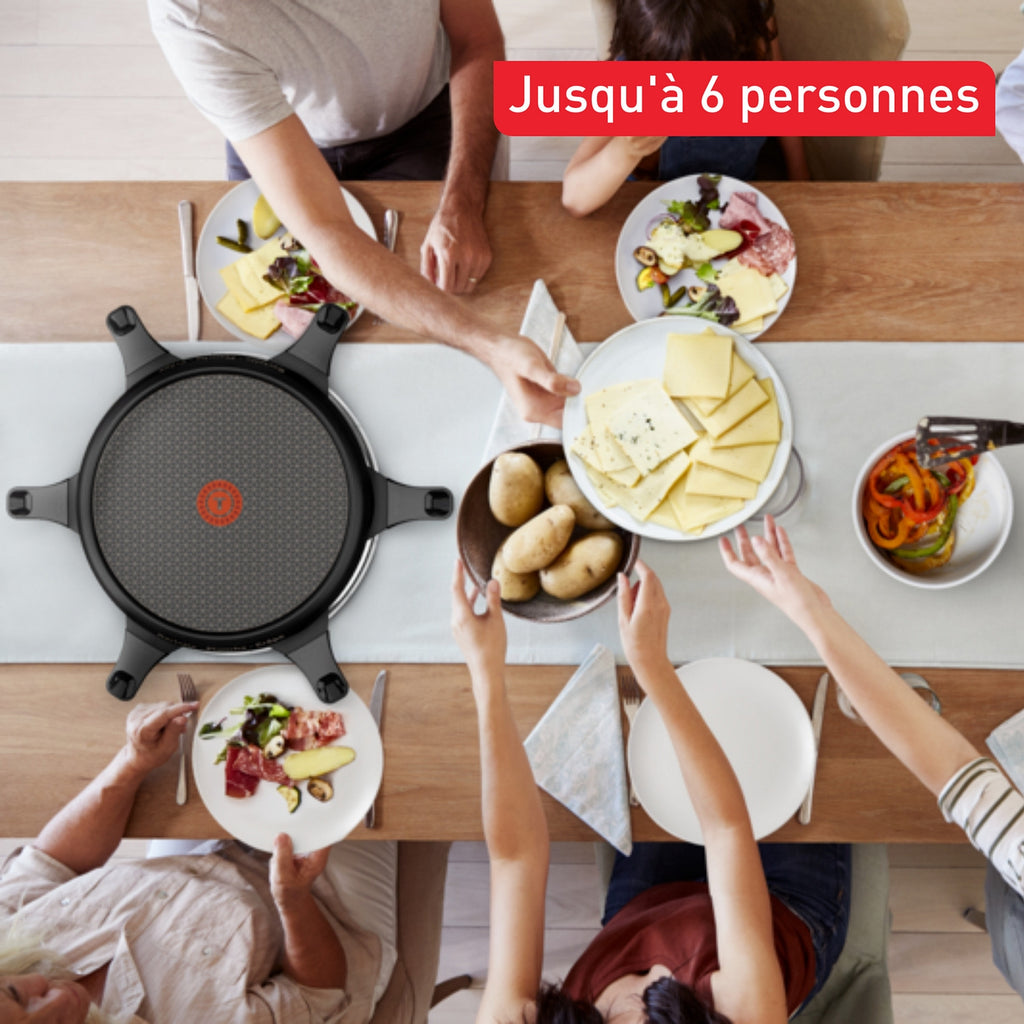 Tefal Appareil à raclette, plancha, crêpière 6 personnes RE151110