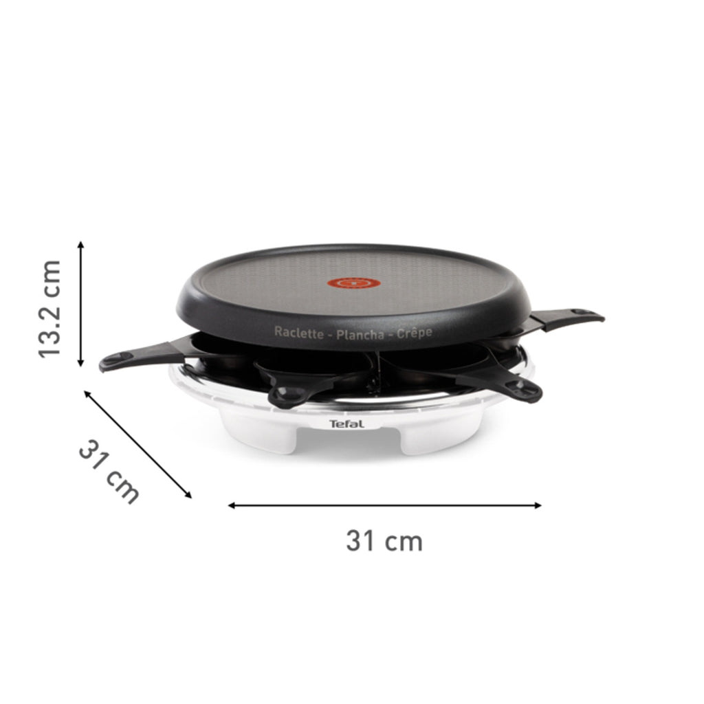 Tefal Appareil à raclette, plancha, crêpière 6 personnes RE151110