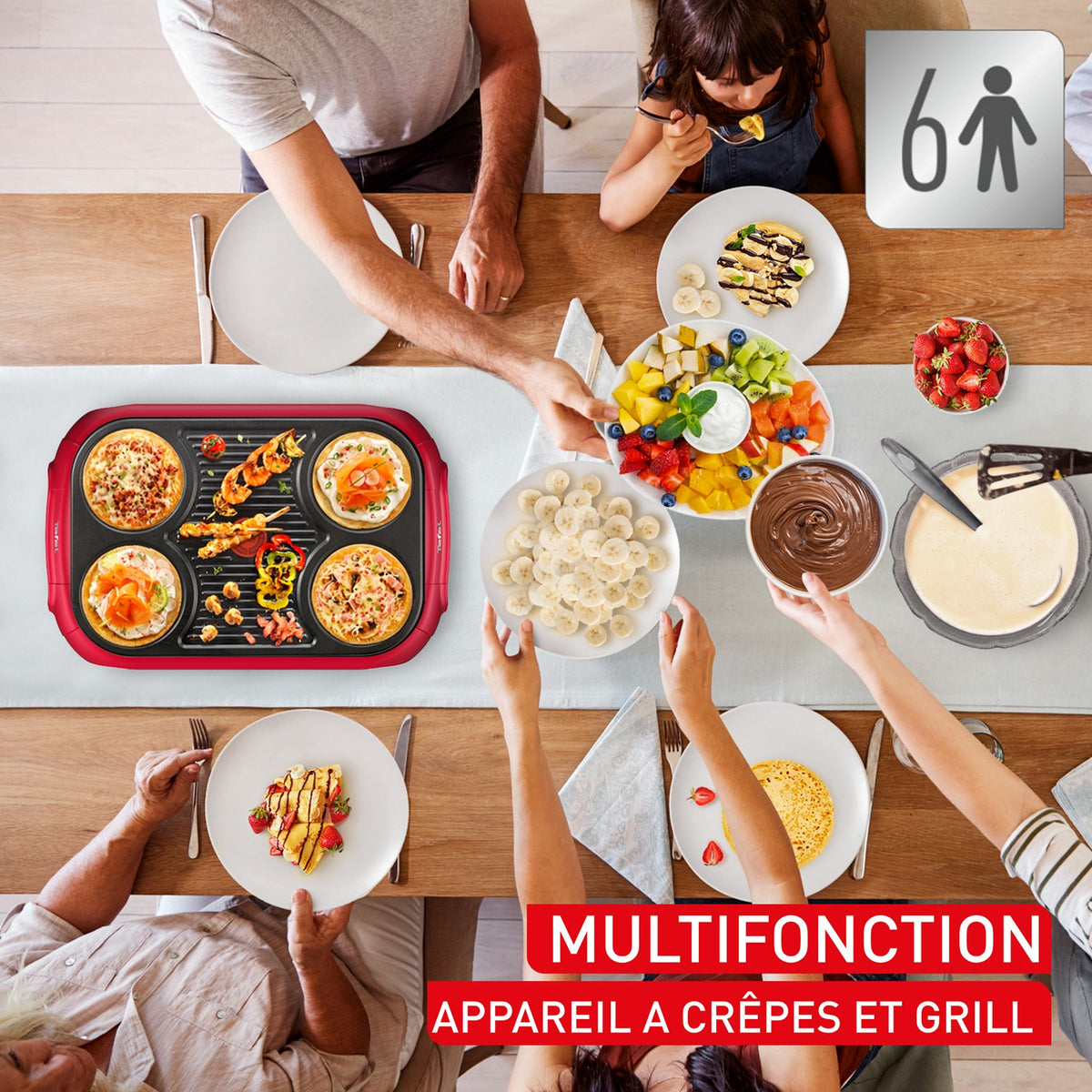 Tefal Crêpière électrique Crêpe & Grill Party PY55A7F0