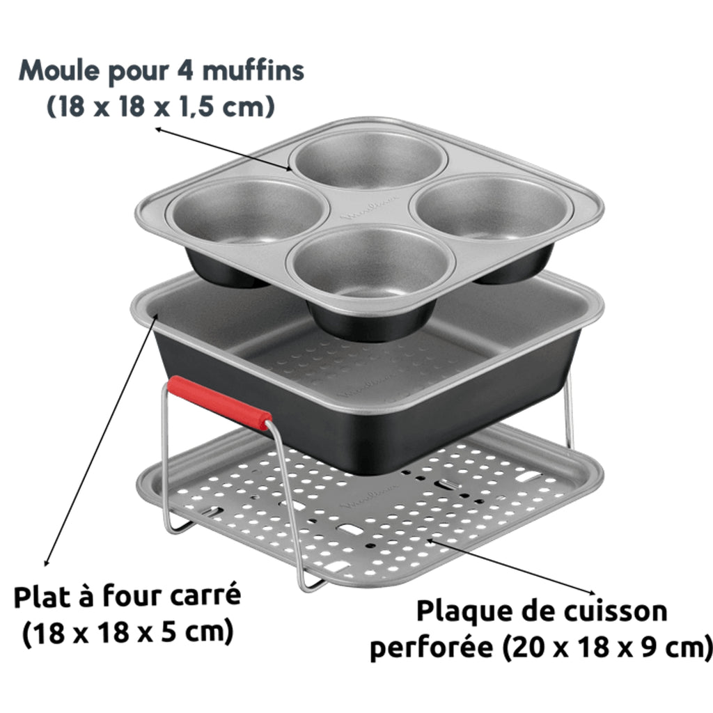 Moulinex Moules 3 pièces Acier Dail Easy Air Fryer
