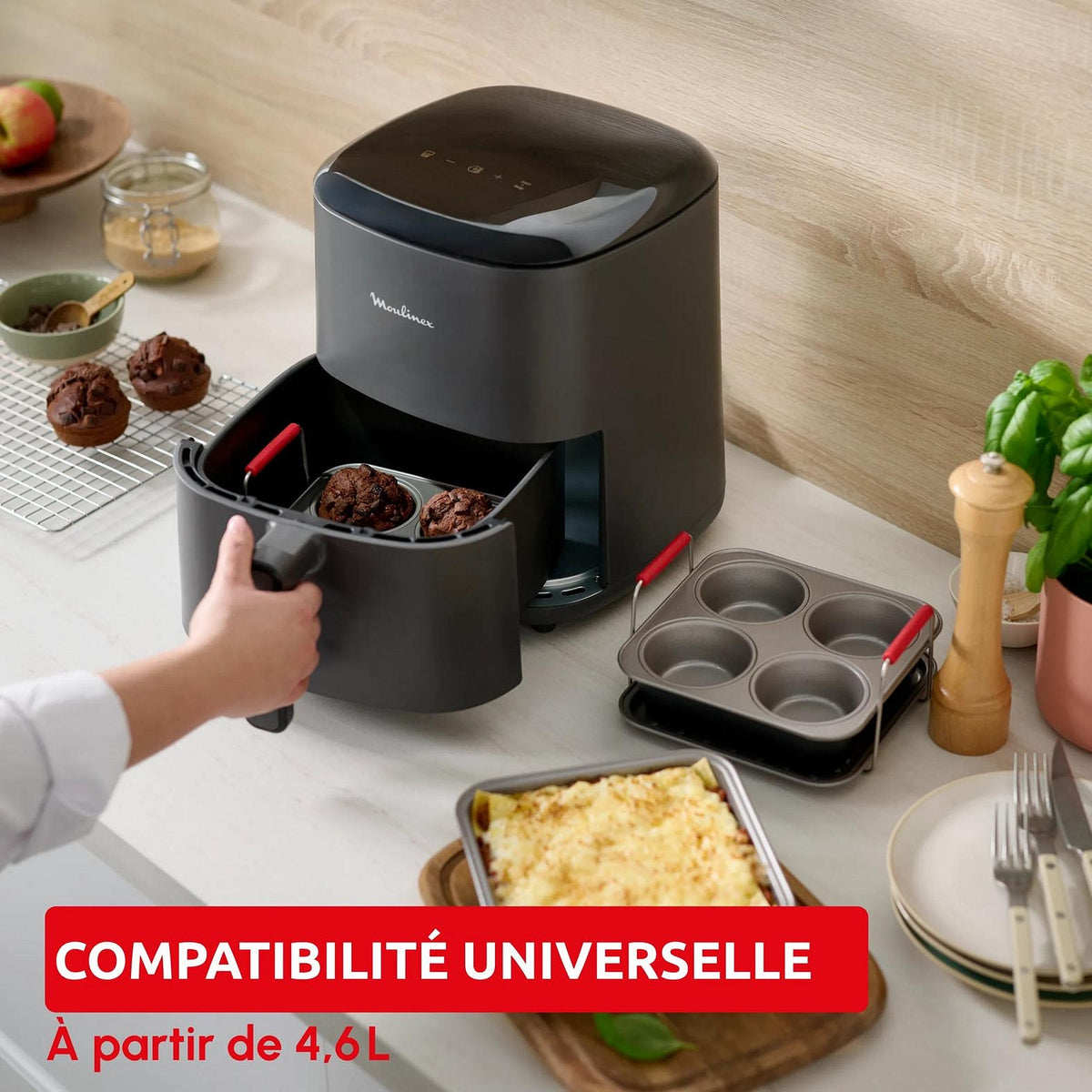 Moulinex Moules 3 pièces Acier Dail Easy Air Fryer