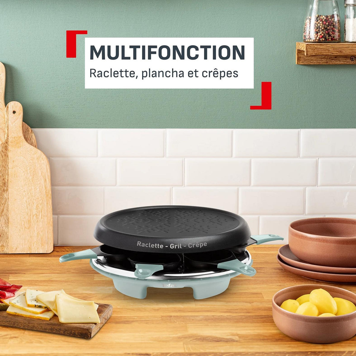 Tefal Appareil à raclette 3 en 1 - 850W - RE1513F0