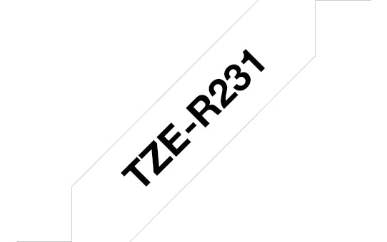 Brother TZE-R231 ruban d'étiquette Noir sur blanc