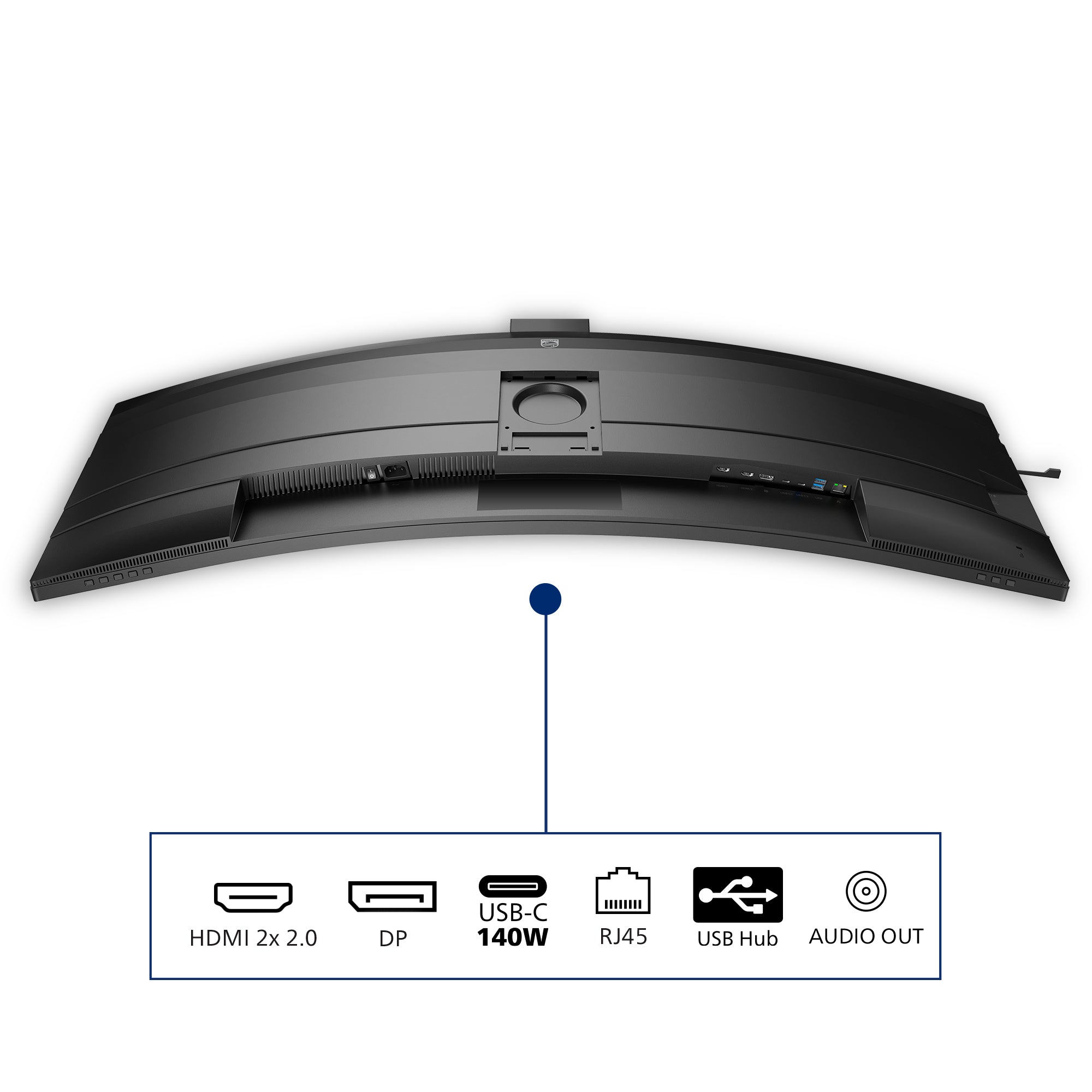 Philips 49B2U6900CH/00 écran plat de PC 124 cm (48.8") 5120 x 1440 pixels Dual QHD LCD Noir