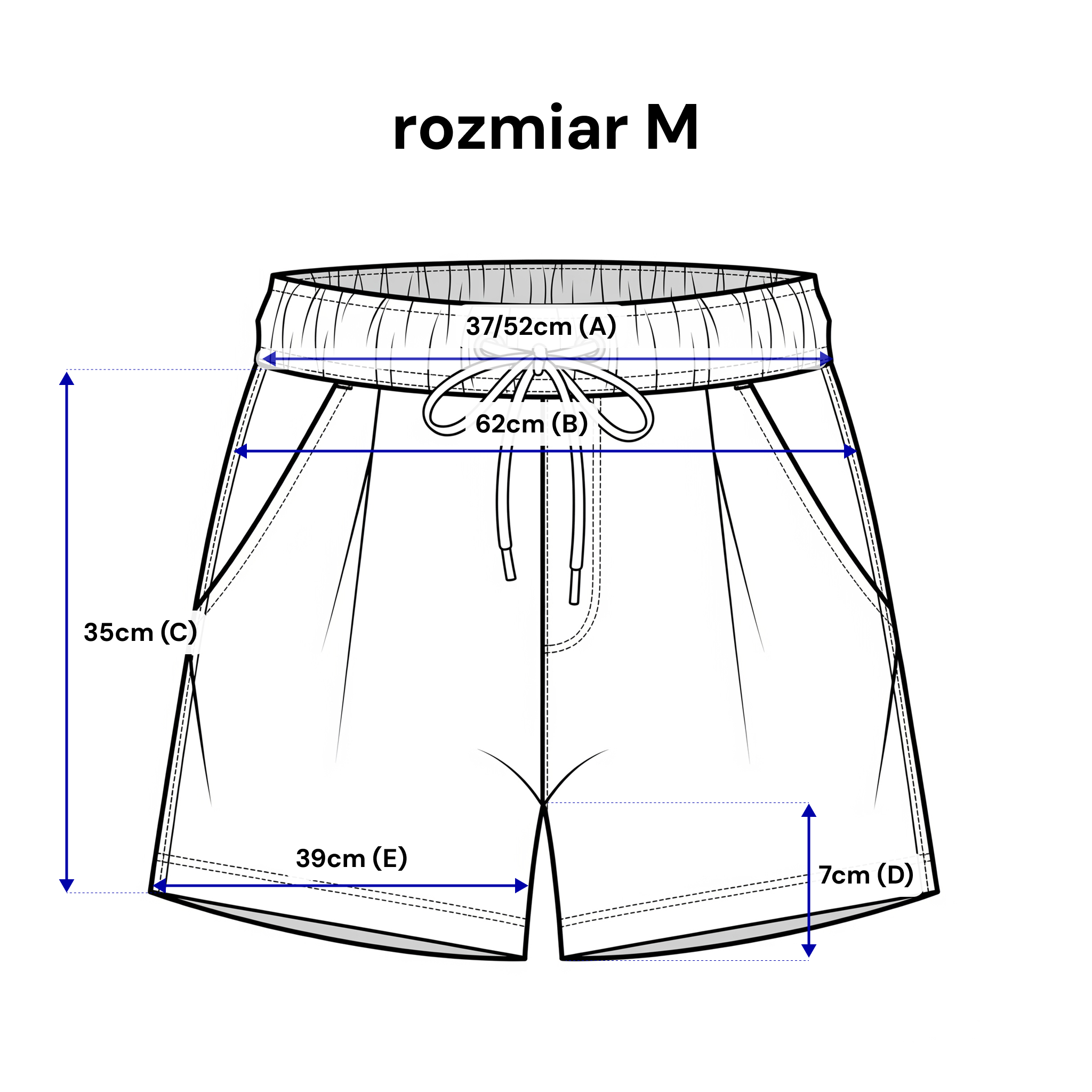 Short de survêtement à plis - taille élastiquée et cordon décoratif