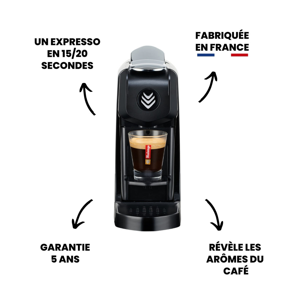 Malongo Machine à expresso à dosette EOH Noir